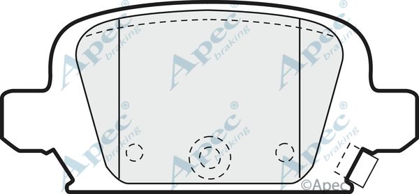APEC BRAKING Комплект тормозных колодок, дисковый тормоз PAD1189